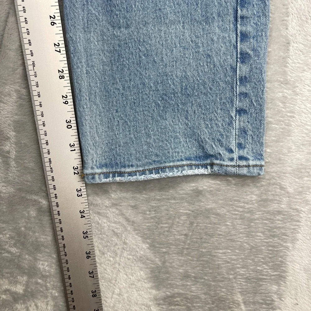 Abercrombie & Fitch Curve Love Jeans Womens 4/27 Blue Ultra High Rise Straight - Picture 5 of 9